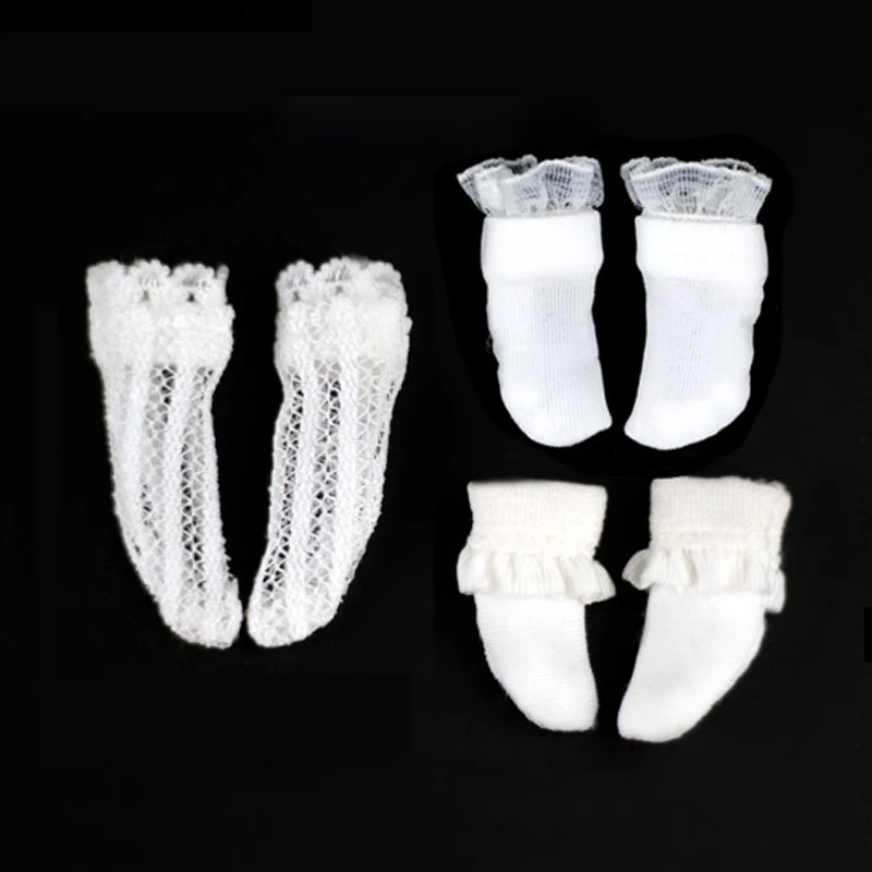 

Детская игрушка ручной работы 1/12 ГК ob11 кукла BJD/SD аксессуары Симпатичные белые кружевные носки 1 пара