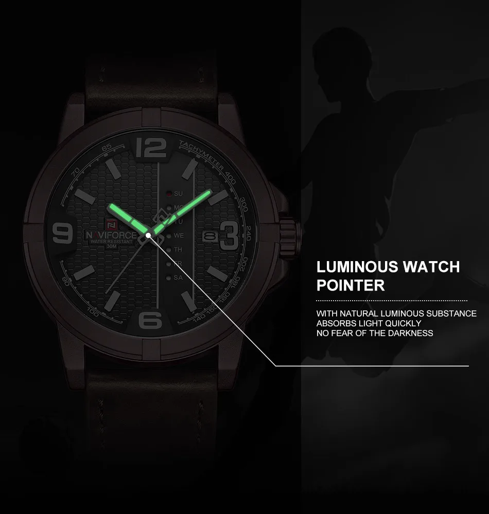 NAVIFORCE мужские наручные часы спортивные военные водонепроницаемые армейские авто