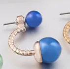 Популярные новые модные Двухсторонние серьги с жемчугом и шариками для женщин