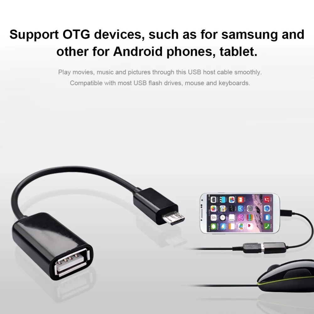 Micro USB OTG Кабель-адаптер type C адаптер папа к 2 0 Женский кабель конвертер для