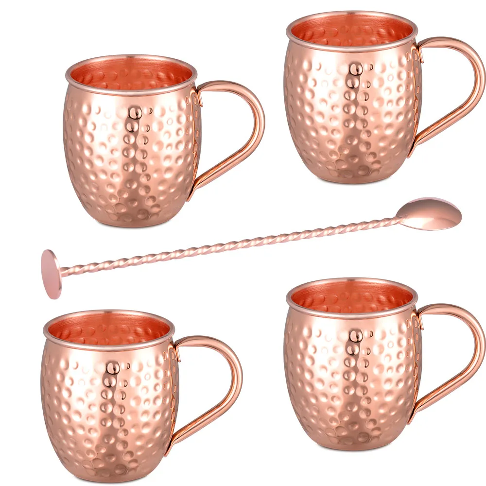 550 мл 4 забитая медная покрытая Москвой мул кружка чистое пиво кофейная чашка