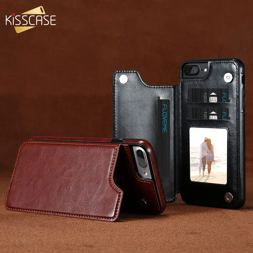 KISSCASE чехол для телефона iPhone 11 Pro 11Pro Max X XS 8 7 6 6S Plus кожаный держатель карт XR MAX Capa Fundas|