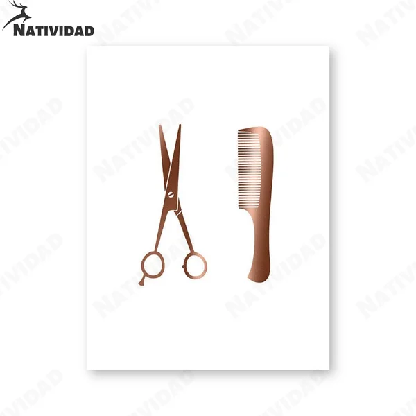 

Hair Salon Decoration Tools Posters and Prints Hair Stylist Hairdresser Wall Art Canvas Painting Picture Decoration Wall Sticker