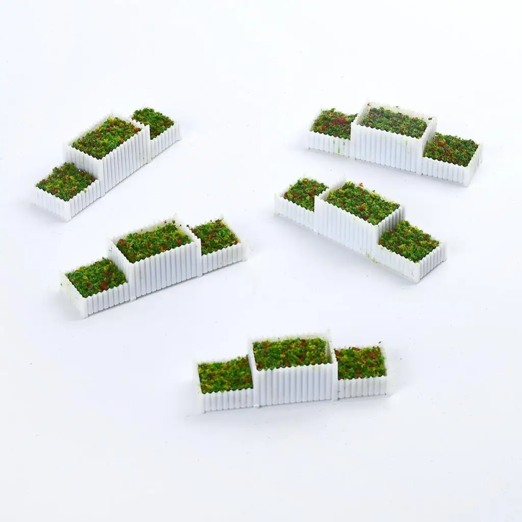 Set of 5 Z 1:200 Flower Beds Model for Scenery Diorama Dollhouse Decor | Игрушки и хобби