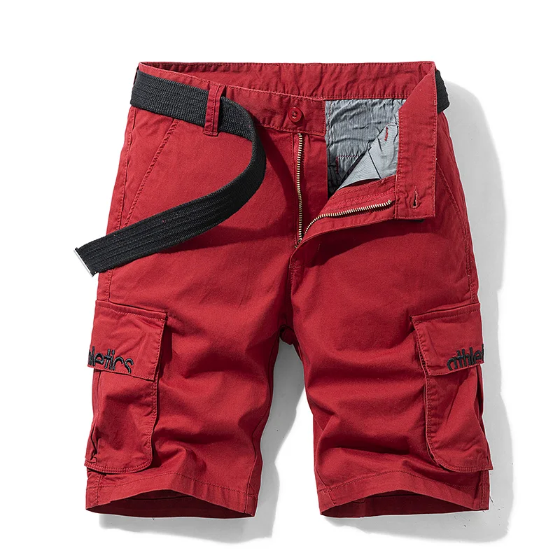 

Huncher Casual Shorts Men Side Pockets Green Cargo Shorts 2021 Men's Joggers Classic Fashion Comfortable Breathable Short Pants