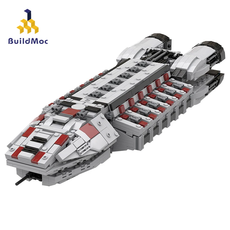 

Buildmoc Space Series Battlestar Galactica Spaceship Battleship Wars Ship Assembly Building Blocks Kids Toys For Boys Children