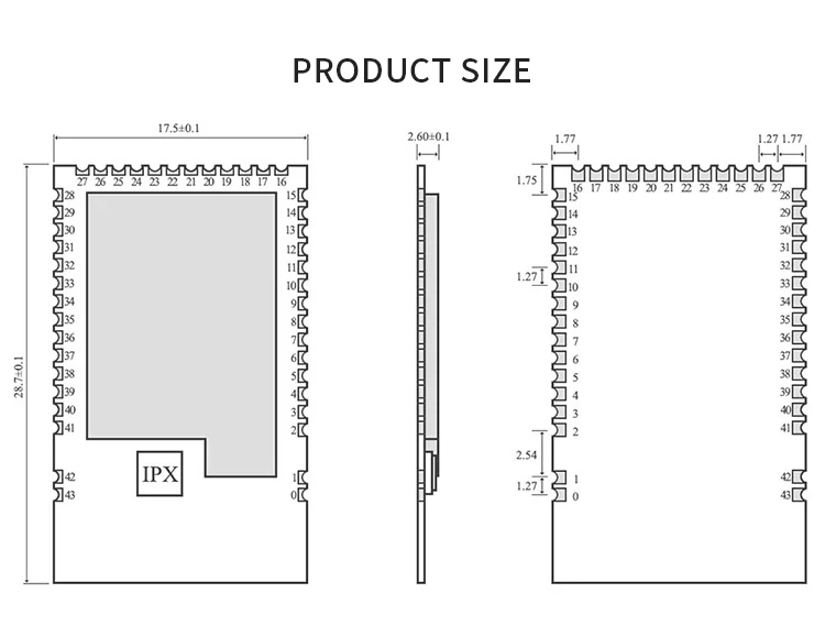 E73-2G4M04S1B SMD nRF52832 чип 2,4 ГГц 2,5 МВт IPEX PCB IoT uhf Беспроводной Приемопередатчик Bluetooth Ble 5,0 радиочастотный передатчик приемник