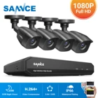 SANNCE 4CH HD 1080P CCTV система 1080P Выход CCTV DVR HD 2.0MP камеры безопасности ИК ночной водонепроницаемый комплект наблюдения