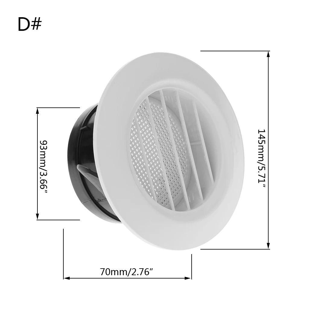 Air Vent Extract Valve Grille Round Diffuser Ducting Ventilation Cover 100mm |