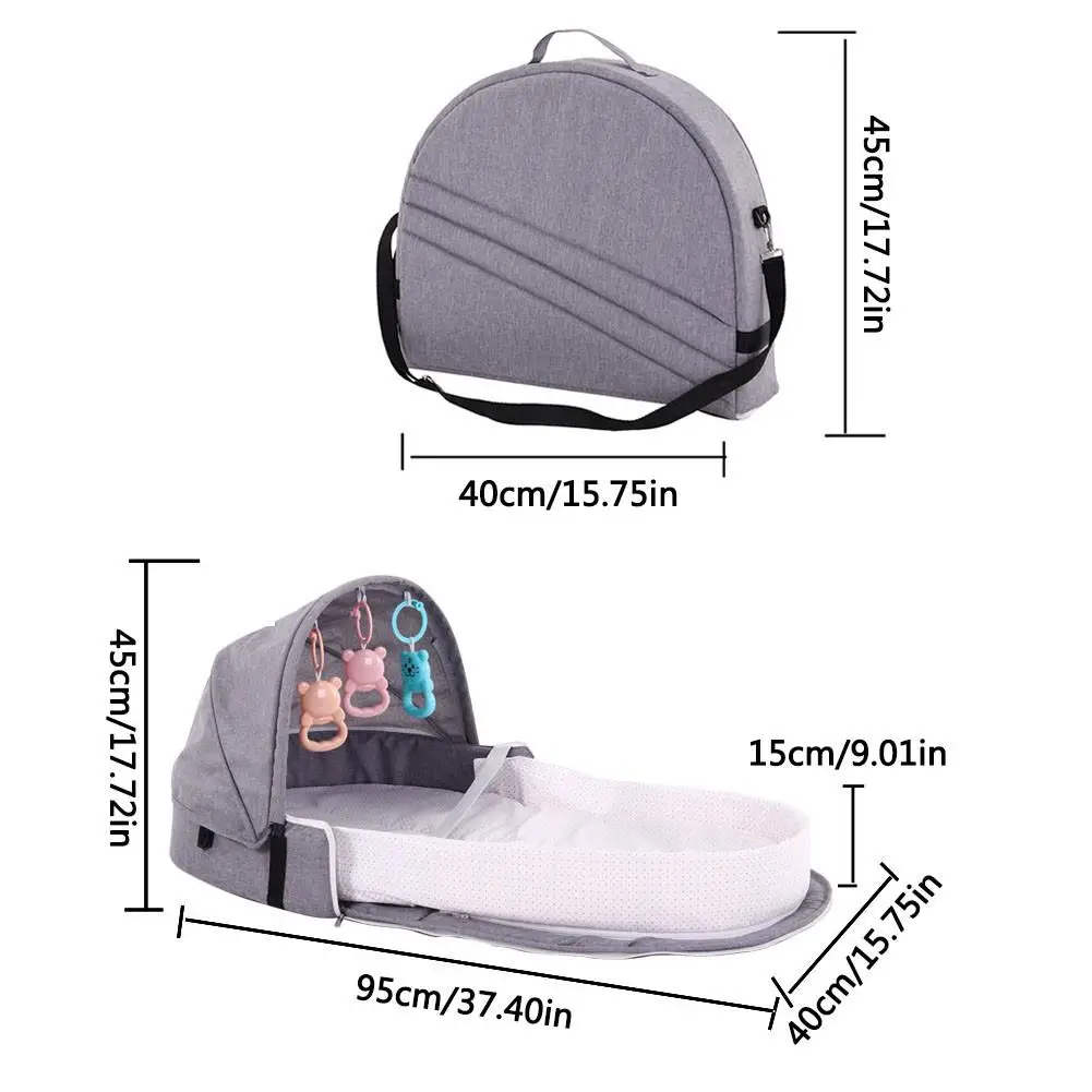 

Portable Bionic Baby Crib Baby Safe Isolation Bed Multifunctional Bb Outdoor Folding Bed Travel Bed Removable Lining Protection