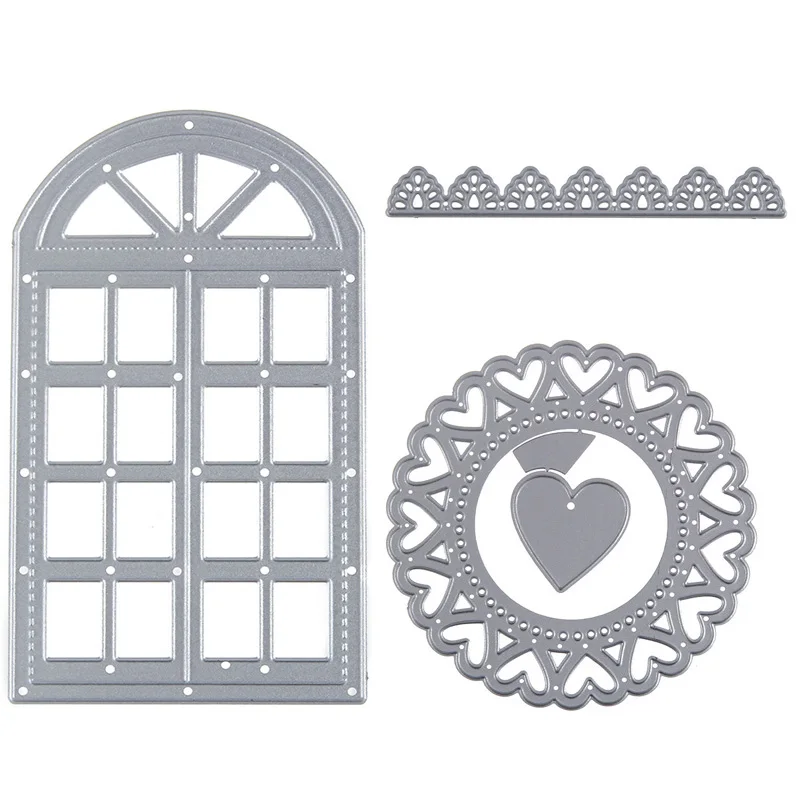 Металлические режущие штампы квадратные сердечки для скрапбукинга тиснение