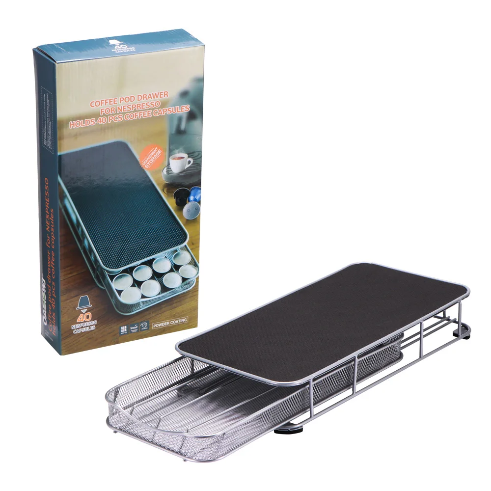 Практичная Подставка для хранения кофейных капсул 40 держатель Nespresso полки