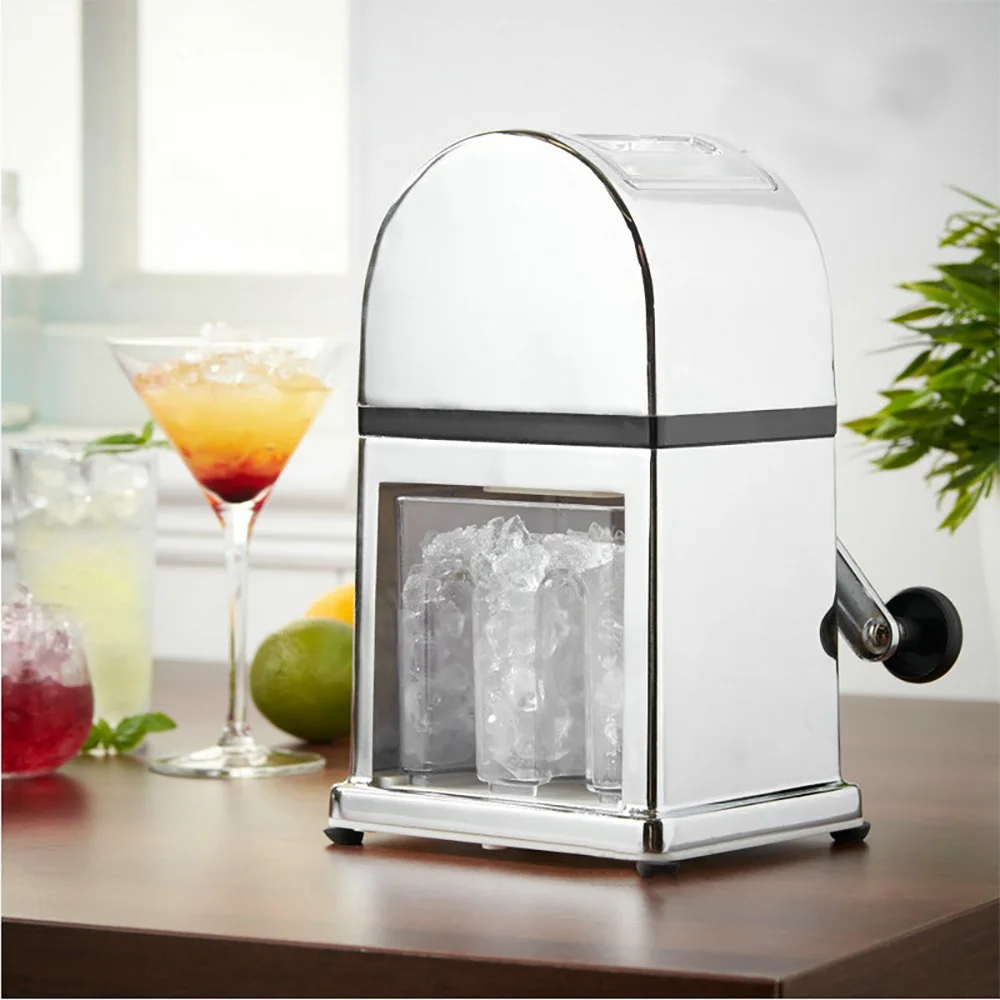 

Manual Ice Crusher Stainless Steel Ice Crusher Ice Shaver Machine For Home Kitchen Hand Shaved Ice Machine