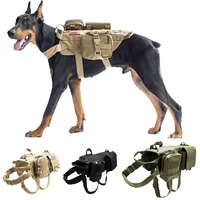 large tactical dog vest suit military dog outdoor training traction harness equipment shepherd dog camouflage combat chest vest
