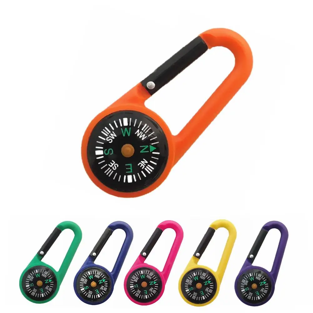 Многофункциональный Карабин компас брелок походный металлический карабин мини