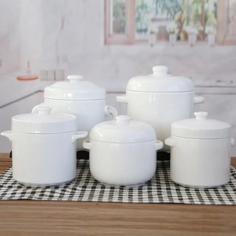 Керамическая кастрюля для воды тушения керамическая молока супа Детская с