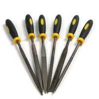 6pcs mini rasp repair file set kit woodworking craft work micro handle diy tool