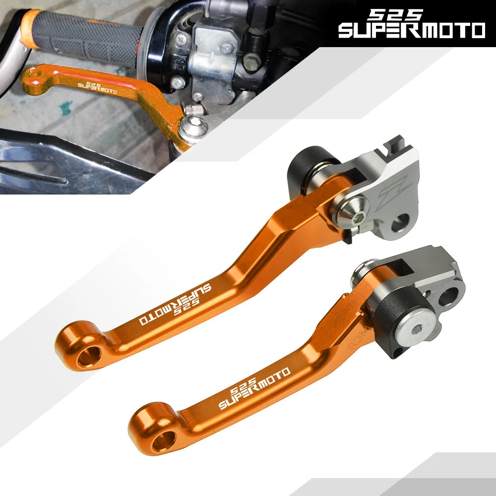 

525 Supermoto Motorcycle CNC Pivot Brake Clutch Lever For 525SUPERMOTO 2004-2005 Dirt Bike Handle Lever Hand bar Grip Anti slide