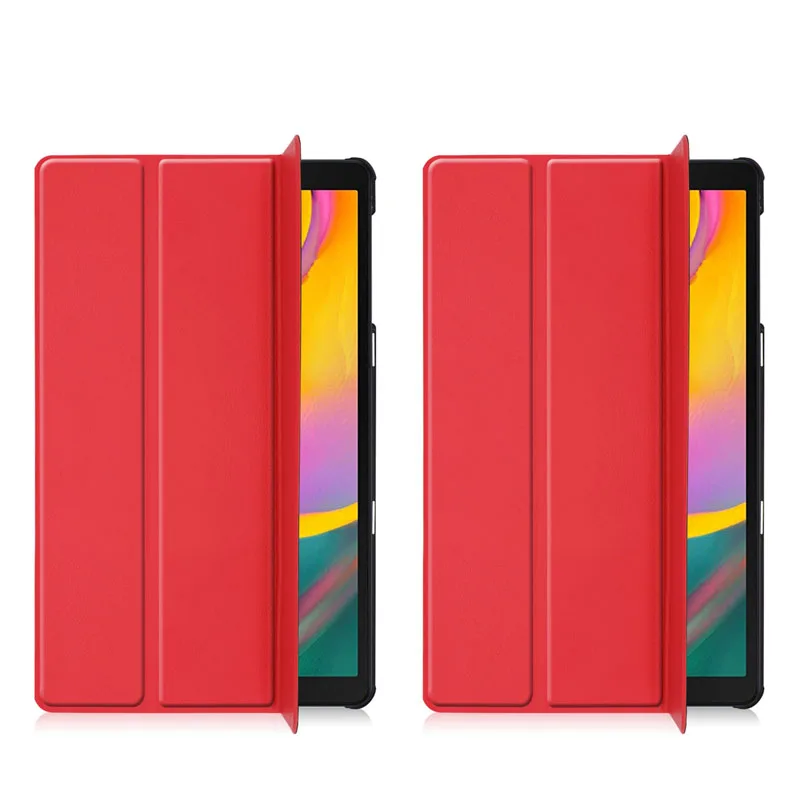 Флип-Стенд кожаный магнитный чехол Funda Capa чехол для Samsung Galaxy Tab A 10,1 T510 T515 SM-T510 SM-T515 Coque+ пленка+ ручка - Цвет: Case