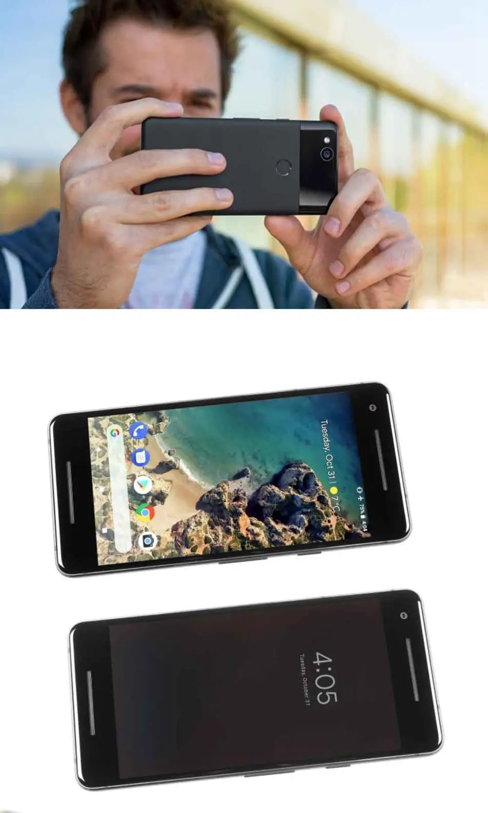 Разблокированный смартфон Google Pixel 2 5,0 ''дюймов, Восьмиядерный, с одной sim-картой, 4G LTE, Android, мобильный телефон, 4 Гб ram, 64 ГБ, 128 ГБ rom, смартфон