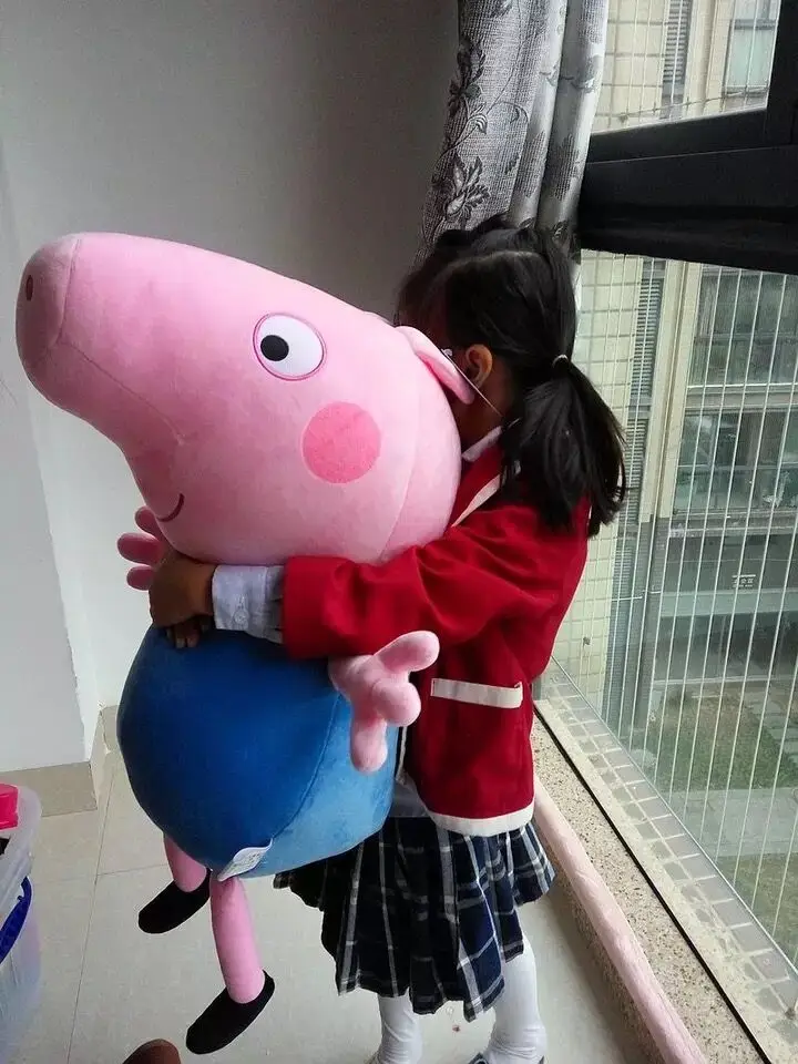 81cm 32'' Large Authentic Peppa Pig Plush Doll Toy + Christmas Gift for Kids - 1pc Peppa George Doll image 5