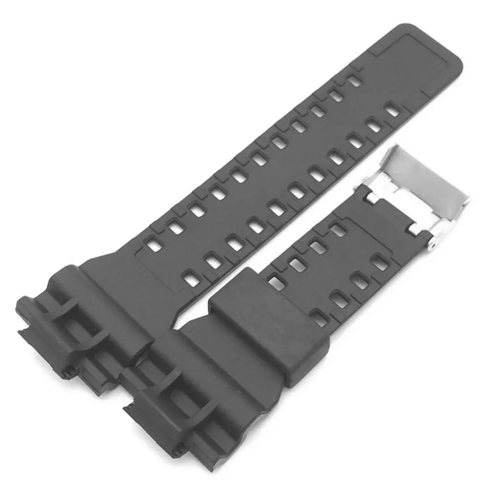 Ремешок силиконовый для G Shock резиновый сменный черный водонепроницаемый браслет