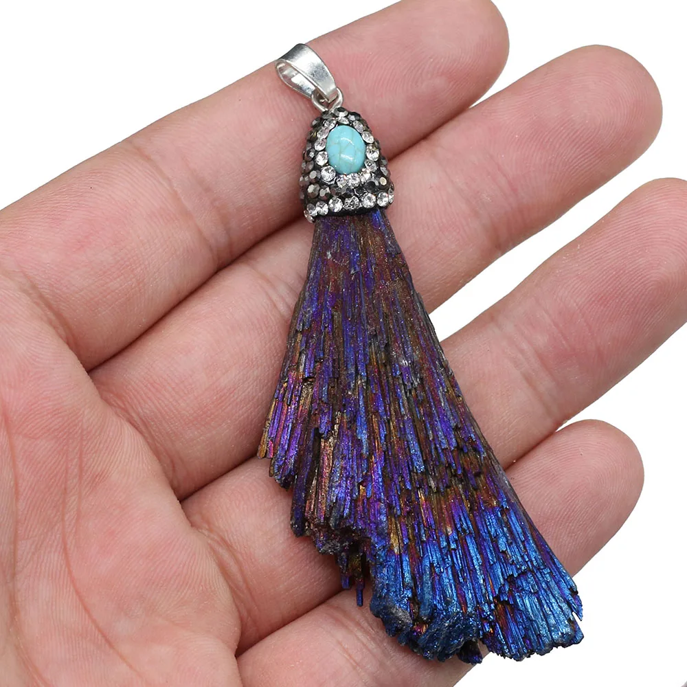 

Natural Stone Pendant Tail shape High Quality Pendant Stone Making for Women Jewelry Necklace Anniversary Party Gift