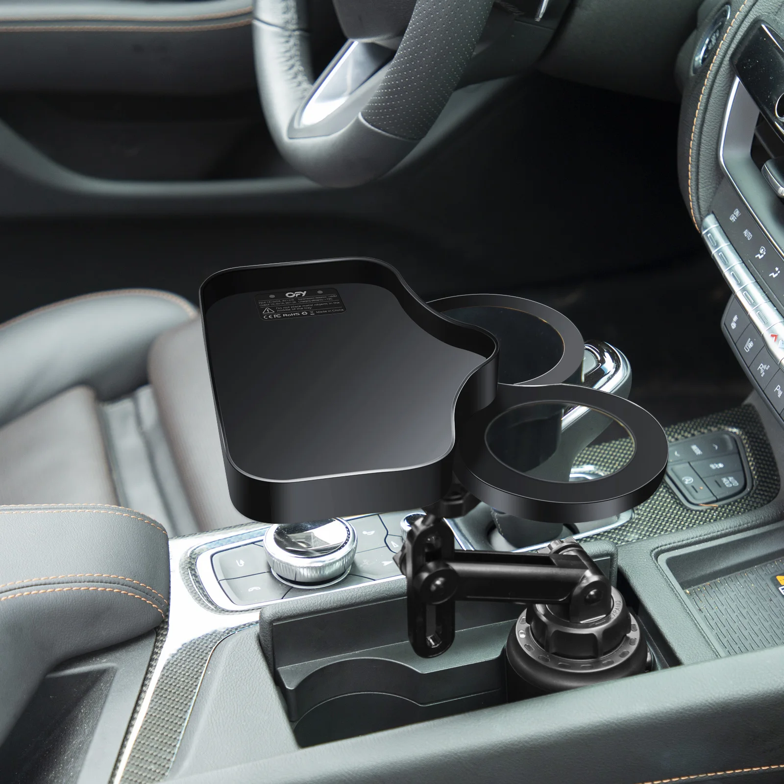 4in1 mintiml cup holder expander adapter drink holder with wireless charging board container auto supplies car cup drop shipping free global shipping