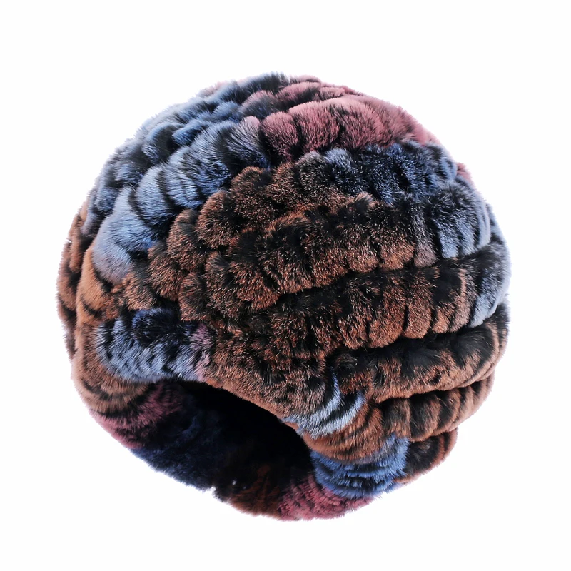 New Arrival Good Elastic Natural Rex Rabbit Fur Hats Lady Winter Warm thicker fur earmuffs hats |