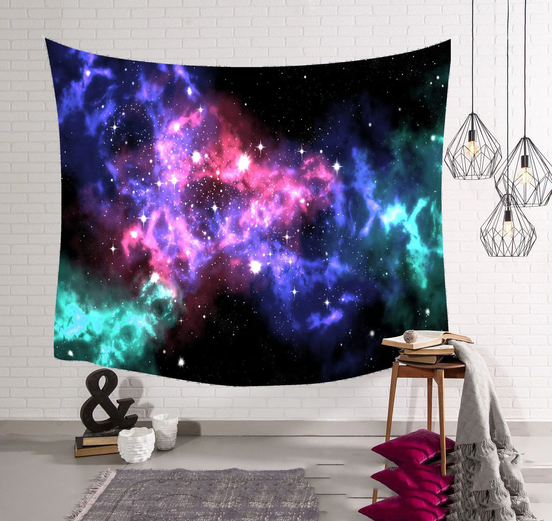 

Custom Moon Round 3D Wolf Wall Hanging Tapestry Rug Psychedelic Tapiz Witchcraft Wall Cloth phycadelic tapestry