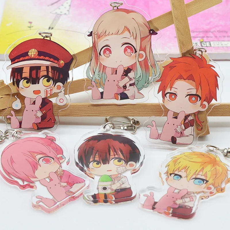 

Japan Hot Anime Key Rings Toilet-Bound Hanako-Kun Keychain Fashion Backpack Keychains Creative Car Pendant Gifts For Woman Man