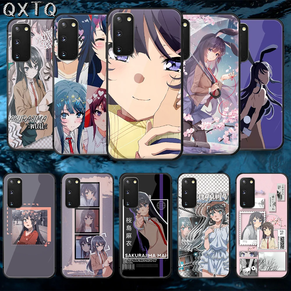QXTQ аниме Sakurajima Mai закаленное стекло чехол для телефона Samsung Galaxy Note S 9 10 20 21 E Plus Ultra M