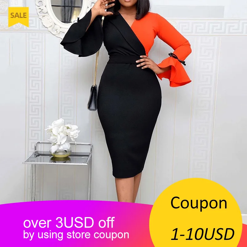 Женское облегающее платье миди с рюшами и V образным вырезом|Женские платья| |