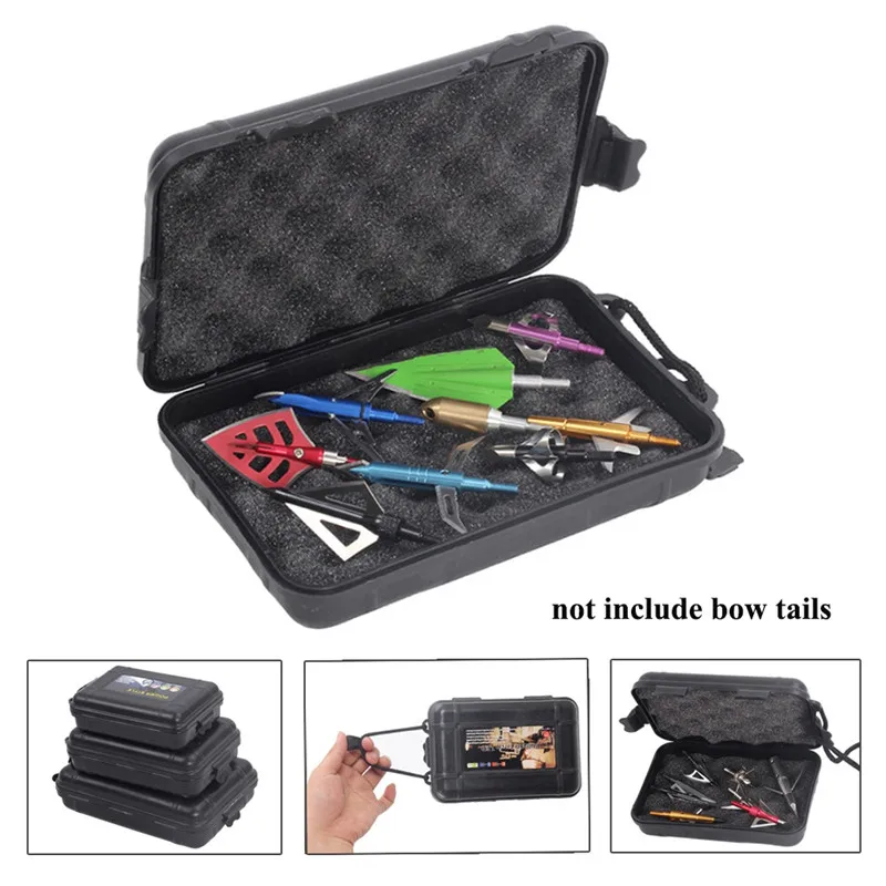 

Protective Wide Heads Portable Case Plastic Black Arrow Box Archery Longbow Archery Box S / M / L Storage Dedicated