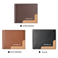 new pu material wallet retro neutral fashion wallet zipper buckle business multi card coin purse wallet k3209