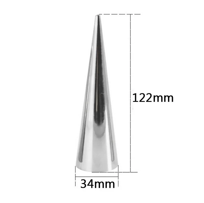 122x34mm Hifuar 5 шт./компл. крем Рог формы Нержавеющая сталь DIY конусы для выпечки спиральных круассан трубы Рог печенье рулет формы для пирожных - Цвет: 122x34mm