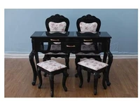 black nail table and chair set combination single and double three person glass nail table economical nail shop nail table