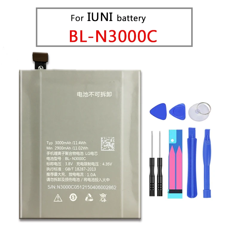 BL N3000C для IUNI I1 Dual 4G литий полимерные аккумуляторы батарея сотового телефона