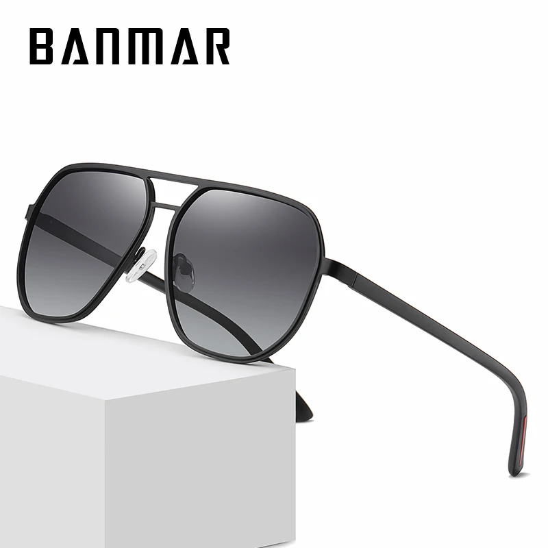 

BANMAR BRAND DESIGN New Polarized Sunglasses Men Women Driving Pilot Frame Sun Glasses Male Goggle UV400