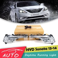 drl for hyundai sonata 2013 2014 new led car daytime running light relay waterproof driving fog day lamp daylight