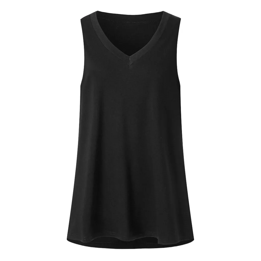 Женский жилет летний топ без рукавов с V образным вырезом Женские топы и рубашки