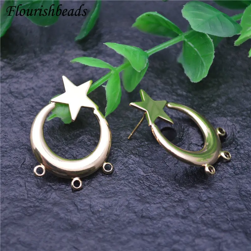 Антикоррозийный золотистого цвета Луна в форме звезд с несколькими петельками