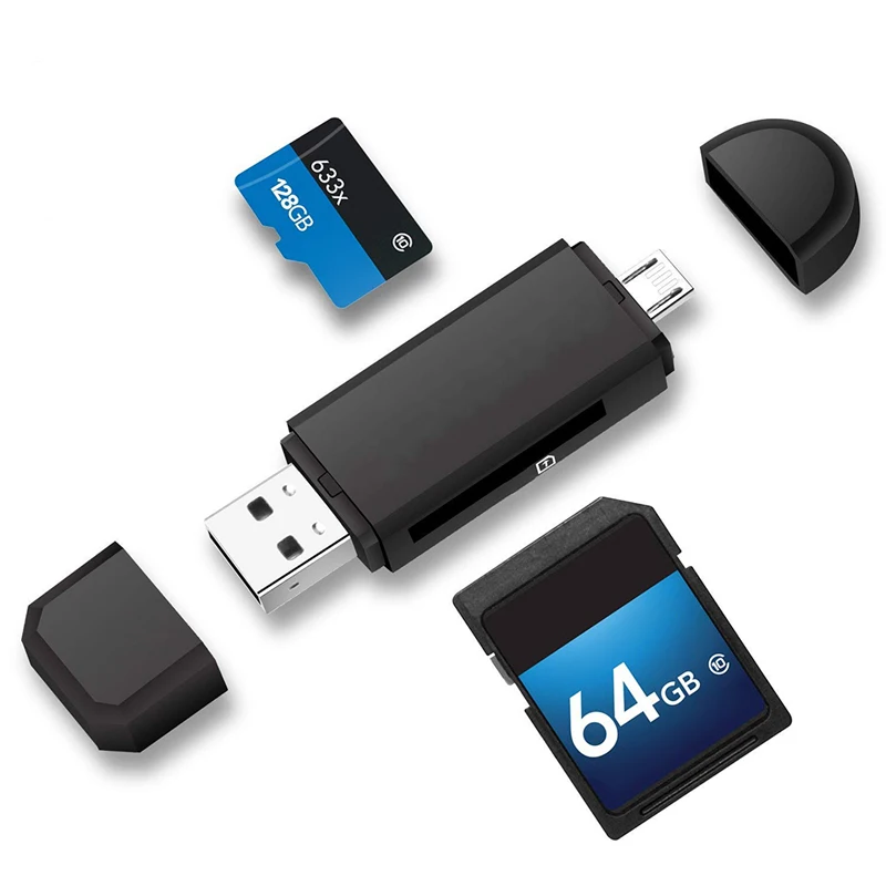 Micro USB+ USB 2 в 1 OTG кард-ридер универсальный высокоскоростной USB2.0 карта памяти Адаптер для компьютера/Windows/PC/Android/телефона/планшета