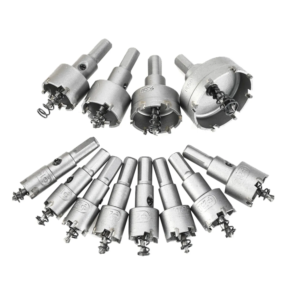 Набор сверл для отверстий комплект из 12 насадок сплава и нержавеющей стали 15-50 мм