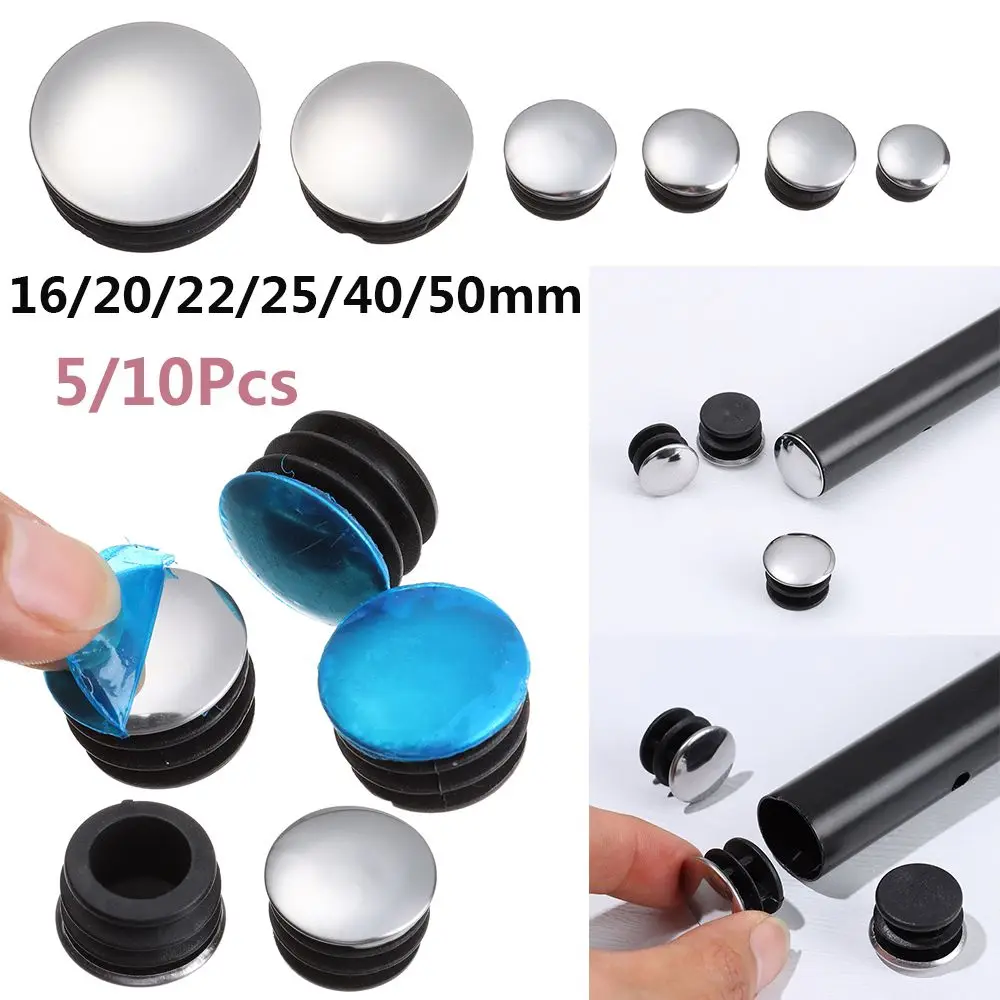 

5/10Pcs Durable Non-slip Useful Floor Protectors Tube Dust Cover Blanking End Caps Furniture Leg Plug Steel Pipe