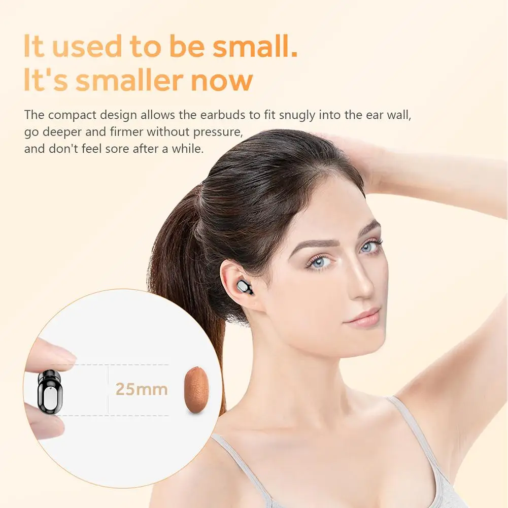 

Wireless Earbuds Waterproof Sensitive Touch Control Bluetooth Sports Headset TWS Binaural Headphones