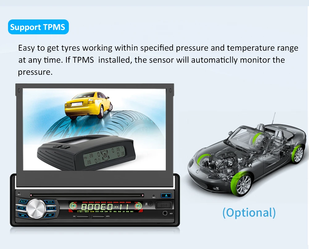 1 Din Android автомобильный мультимедийный авто радио dvd-плеер gps навигация с " сенсорный экран Съемная панель Поддержка wifi Зеркало Ссылка