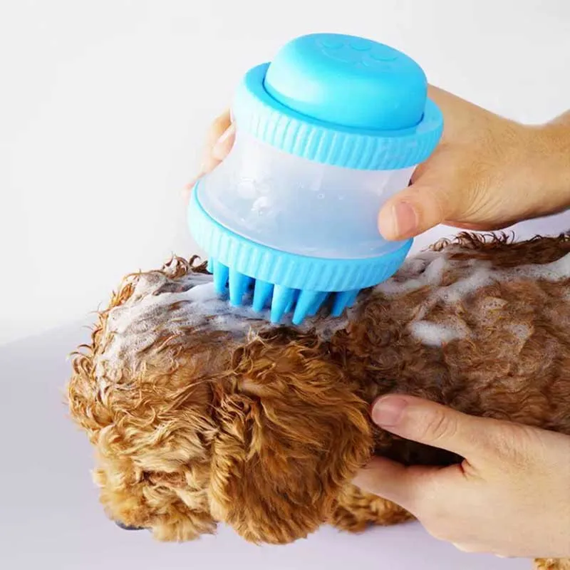 

Pet dog cleaning supplies pools cat bath supplies Bath brush for cleaning hair silicone material Store bath liquid Massage brush