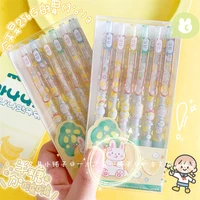 summer mango bobo gel pen stationery for school supplies kawaii black press pen 6pcs