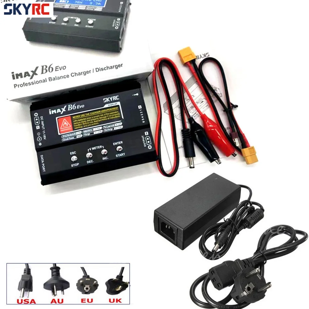 Балансирующее зарядное устройство SKYRC IMAX B6 EVO 60 Вт 6A + 12 В 5A адаптер с